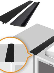 1PC/2PCS Stove Counter Cover Kitchen Seal, Stove Top Seal, Organic Silicon High Temperature Resistant Kitchen Gap Strip, Oil And Dirt Resistant Gas Stove Gap Soft Sealing Strip Silicone Gap Plug Kitchen Stove Counter Gap Cover - Flexible Stove Space Filler