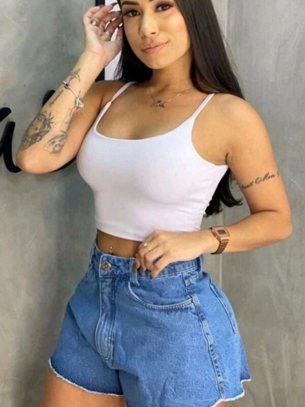 Cropped top regata feminina