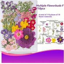 35pcs Dried Pressed Flowers For Resin Molds, Real Pressed Flowers Dry Leaves Kit For Art Crafts Resin Jewelry Making Scrapbook Supplies Card Making Soap Candle DIY Nails Decor| Valentine Day's Gift| Couple Gift| Christmas Gift Xmas Gift| Halloween Gift Decor