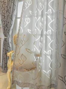1 tấm rèm cửa họa tiết hoa cắt xén bán trong suốt theo phong cách Bohemian, trang trí cửa sổ cho phòng ngủ, phòng khách, trang trí nhà cửa, phù hợp cho mọi mùa - Màu Xám nhạt - Xem 10