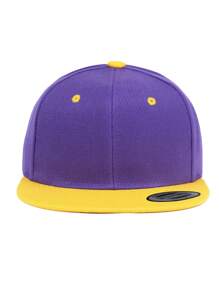 1件裝 男士可調節雙色純色棒球帽 Snapback 棒球賽事款 籃球帽 秋季運動風 美式精神 90年代穿搭 - 純色 - 查看 2