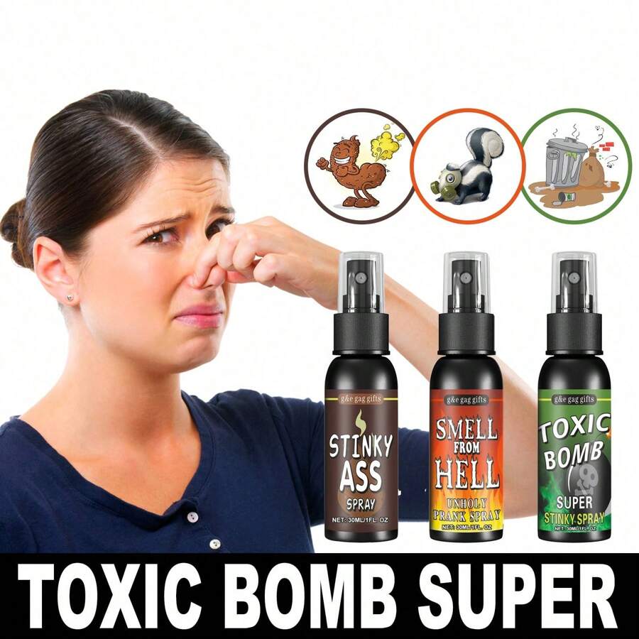 Prank Stink Spray - Gag Toy With Foul Smell, Prank Entertainment With Poop, Fart And Scent, Suitable For Party, Holiday, Christmas Gathering, Prank