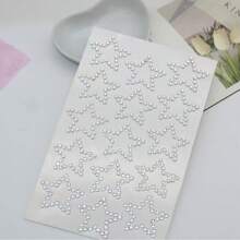 White Star Face Jewels, Eye Corner Diamond Stickers, Party & Stage Decorative Hair, Body Gems, Pentacle Stickers, Creative Photo Album, Acrylic Crystal Diamond Stickers, Body Accessories,Concert Look,Face Gems - White - View 3