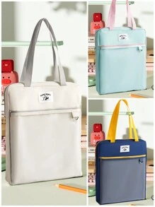 1pc Simple Design Oxford Cloth Multipurpose Tote Bag - Waterproof & Stain-Resistant Backpack With Wrist Strap, Messenger Bag And Crossbody Bag Functions, Suitable For School, Office And Outdoor