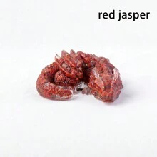 1 pieza Estatua de piedra de cristal natural Wolong, figura decorativa de dragón de Reiki, amuleto de Feng Shui para decoración del hogar y la oficina
