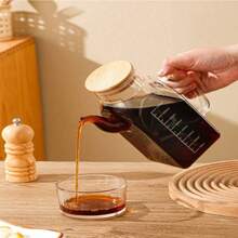 1 件装病毒式厨房玻璃油醋瓶，耐热、防漏、防油脂、大容量 - 透明 - 查看 3