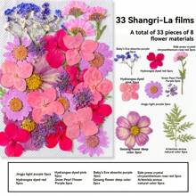 35pcs Dried Pressed Flowers For Resin Molds, Real Pressed Flowers Dry Leaves Kit For Art Crafts Resin Jewelry Making Scrapbook Supplies Card Making Soap Candle DIY Nails Decor| Valentine Day's Gift| Couple Gift| Christmas Gift Xmas Gift| Halloween Gift Decor