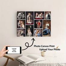 1pc Customize Your Family Photo, Print Custom Photos On Canvas, Personalized Couples Photo Wall Art - Personalized Custom Posters, Upload Your Family Photos, Cozy Family Photos, Couples And Pets Memories Photo Prints, Birthday Gift Art Photos - Multicolor - View 13
