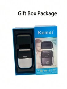 Kemei KM-T82 新款电动剃须刀液晶显示屏往复式剃须刀专业剃须刀男士电动便携式剃须刀旅行剃须刀干湿剃须机男士礼物剃须刀 - 銀色 - 查看 6