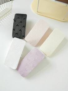 1 Pair Of Girls Solid Color Fishnet Stockings, Love Mesh Pantyhose, Elegant Lady Style, Stockings, Suitable For Spring And Summer - Multicolor - View 4