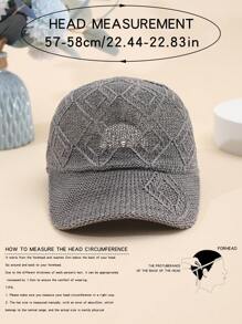 1pc Summer Mesh Truck Driver Baseball Cap - Grey - View 4