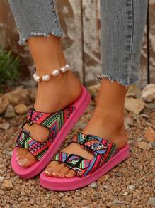 Women's Non-Slip Strap Sandals, Summer - Pink - View 5