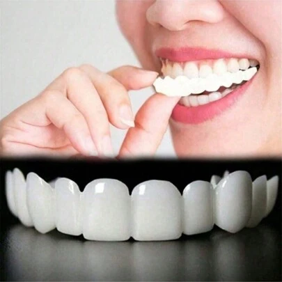 1 Set de Carillas Dentales Perfectas, Accesorios de Decoración Dental para Fotos