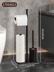 1 pieza Soporte para toallas de papel, soporte de papel de lavado independiente, soporte de papel de lavado estilo granja, estantería y soporte organizador vertical de rollo de papel industrial con tubo, soporte de papel de lavado para el baño con reserva de papel de lavado