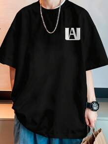 Shirt Oversized T-Shirt Streetwear Boku Hero Izuku Midoriya One For All Statistical Amplification Anime Series REF 7136 FLUXOGEEK - 黑色 - 查看 6