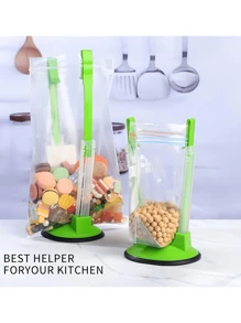 1/2/6pcs Baggy Rack Holder For Food Prep Bag/Plastic Bag Holder Stand, Meal Planning/Prep Bag Holders, Ideal Plastic Kitchen Gadget