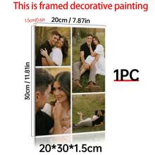 1Pc Photo Collage On Canvas. A Canvas Collage With Up To 5 Photos. A Photo Collage Ideal As Photo Gift, Family Photo Frame Or As A Gift For His/ Her Gifts Birthday Graduation,Graphic Print - Multicolor - View 13