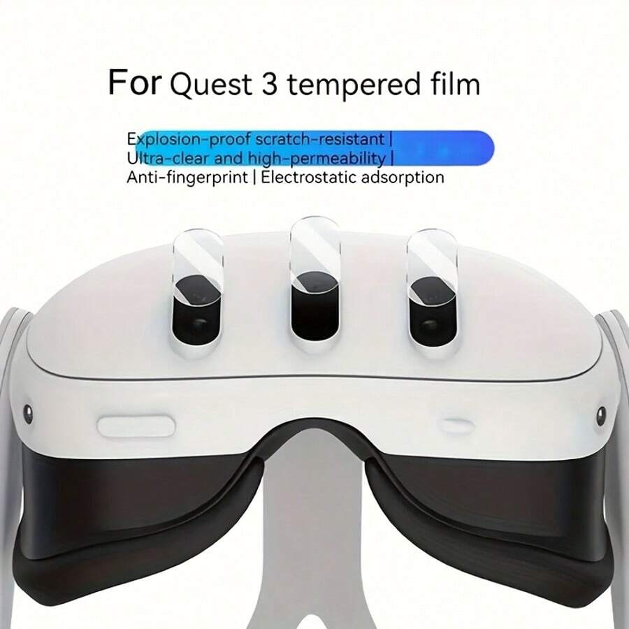 Tempered Glass Screen Protector Compatible With Meta Quest 3, Lens Protection Film, Scratch-Resistant, High Definition Tempered Glass Protector - Multicolor - View 1