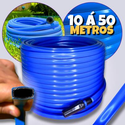 Mangueira De Jardim Antitorção Trançada 10 à 50m Metros Reforçada Não Dobra Chata