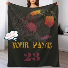 定制毯子文字毯子为妈妈爸爸夫妇女朋友男朋友妻子丈夫定制柔软舒适轻便的成人毯子，毛绒法兰绒毯子适用于沙发床装饰