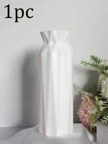 1 pieza Jarrón decorativo para interior y exterior, jarrón de flores de unicolor de plástico, macetero adecuado para flores frescas o secas, arreglo floral creativo para flores artificiales, irrompible, adecuado para jardín exterior, decoración del hogar, arreglo floral de tulipanes, flexible, excelente para jardín, sala de estar, cocina y balcón, bodas, fiestas, días festivos, regalo del Día de la Madre, decoración del hogar, jarrón, decoración central, decoración de mesa, decoración de ramas, regalo navideño