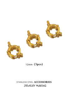 Verstelbare roestvrijstalen karabijnhaken, 10-18 mm ronde veersluiting, veelzijdige hangerconnectoren voor doe-het-zelf kettingen, armbanden, enkelbandjes, ook draagbaar als modieuze sieradenonderdelen, verguld, waterbestendig