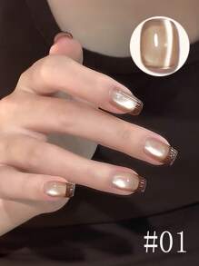 MISS SHAKA 10ml 黑玻璃猫磁性凝胶指甲油朋克风格美甲修甲油半永久性凝胶适合冬季美甲用品圣诞指甲