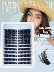 280PCS Dramatic D-Curl 8-16MM30D/40D/60D/80D/100D Mix DIY Lash Extension Kit Set DIY Bottom Lashes Eyelashes Book Big Volume Soft Individual Cluster Lashes Create A Fluffy Natural Wispy Y2k Butterfly Elements Pink Base Card Look At Home Long Lasting