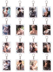 1pc Game Love And Deepspace Anime Love And Deep Sky Series Acrylic Keychain Cute Cartoon Keyring Bag, Suitcase Accessory Phone Pendant Car Ornament. - Multicolor - View 1