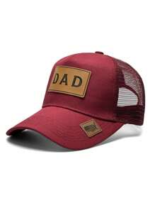1pc DAD Letter Pattern On Label, Showing Love & Family, Fashionable Outdoor Baseball Net Cap, Suitable For Showing Love & Personalized - DAD Baseball Cap - View 5