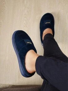 Pantufla de caballero, muy cómodas y calientitas - Negro - Ver 2