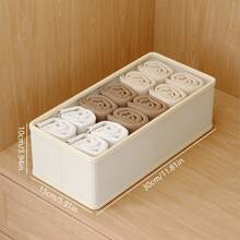 1PC 衣物收纳盒、内衣收纳盒、衣服袜子收纳盒、内衣收纳盒、可折叠收纳盒、衣物分隔收纳盒、可水洗分类收纳盒、抽屉收纳盒、织物收纳、一键取货、干净整洁、便捷收纳盒、内衣收纳盒、橱柜衣柜收纳盒。卧室、收纳盒、家居收纳、女士白色 T 恤、女士黑色裤子、女士冬装、连衣裙、