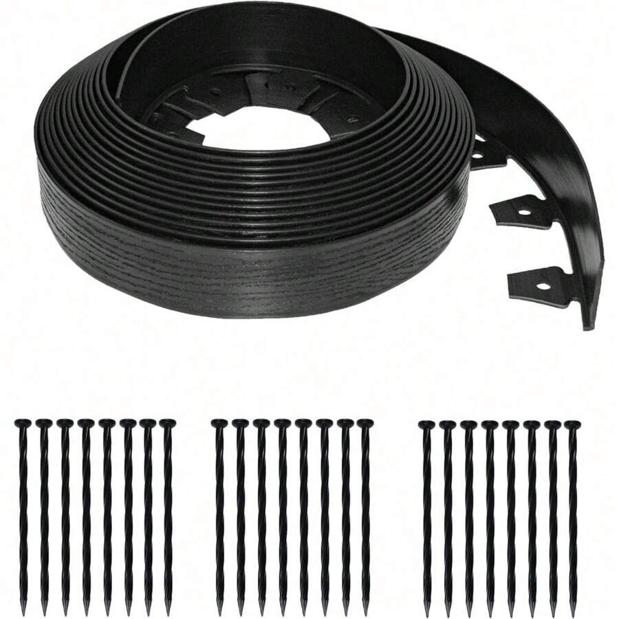 Tall Wall No-Dig Landscape Edging With Anchoring Spikes, 2.5 In. Tall ...