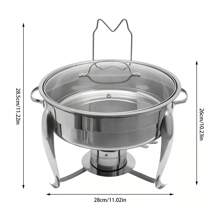 YIYIBYUS 6L Stainless Steel Chafing Dish Buffet Warmer Buffet Server Warmer Pan Chafing Dish