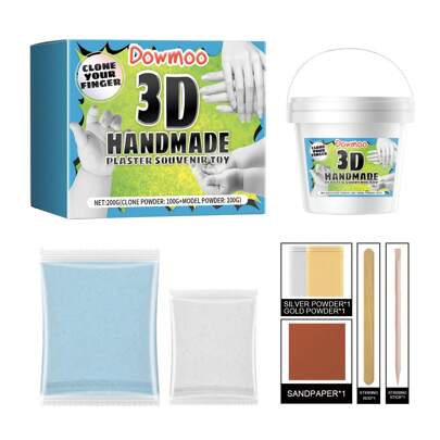 3D Handmade Commemorative Models Couple Holiday DIY Crafts 3D Hand And Foot Plaster Gifts