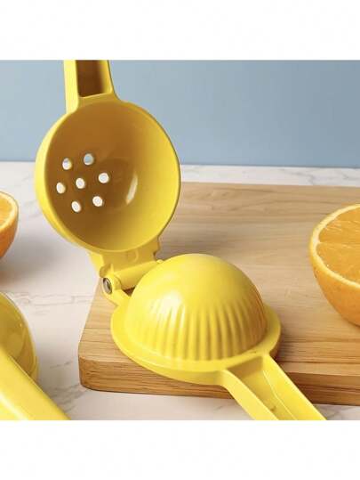 1pc Premium Metal Lemon Squeezer - Efficient Handheld Juice Extractor, Stainless Steel Material, Comfortable Grip, Space-Saving, Manual Citrus Juicer, Kitchen Tool, Suitable For Home Use/Food Preparation Enthusiasts