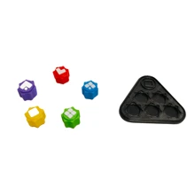 Set de 5 piezas de piedras para el juego de Gonggi y espada RPG para juegos de mesa - Juego tradicional de canicas, mejora la coordinación mano-ojo, perfecto como regalo para , Pascua o San Valentín