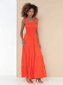 Women Dresses - 橘色 - 查看 6