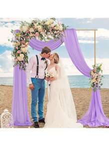 1 pieza Cortina de gasa blanca y rosa de 3 m de largo / 1,5 m de ancho con fondo de tul, cortina de gasa transparente, utilizada para fondo de escenario, fotografía al aire libre, fiesta festiva, fiesta de boda, decoración del hogar (múltiples opciones de color)
