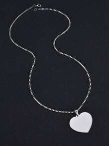 Colar com Pingente em Forma de Coração de Aço Inoxidável com Gravação de Texto Personalizado. Joia de Amor, Presente da Mãe para Homens, Mulheres e Casais, Dourado, Elegante, Colorido, Vintage, Simples, Unissex, Casual, Fofo, Personalizado, Único, Presente Ideal para Ele, Presente Ideal para Ela, Ela, Namorado, Namorada, Pai, Mãe, Família, Amigos, para Aniversários, para Formatura, para Baile de Formatura, para Festa, Joia