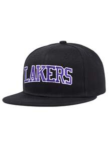 1pc, Gothic Style LAKERS Letter Embroidered Baseball Cap,Baseball Game Fits,Basketball,Fall Fits,Sports Style,90's Outfit,Bright Colors,Flat Brim Hat,Adjustable Casual Dad Hat Sports Sun Hat For Women & Men, Sun Protection Casual Cap For Travels, Parties And Beach