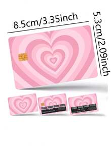 2pcs/3pcs/4pcs Floral & Heart/Bow Painting Pattern PVC Stickers, Cute Landscape Debit/Credit Card Protector Skin, Creative Art Card Decals,Back To School,School Supplies - Multicolor - View 9