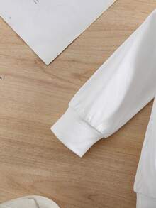 2 piezas Conjunto de ropa para niñas, blusa de manga larga con estampado de retrato de niña linda y pantalones casuales con aspecto de mezclilla, adecuado para uso diario, juego al aire libre y regalos festivos, otoño/invierno