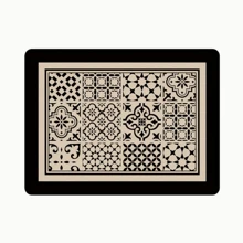 1pc Vintage Brick Pattern Coffee Machine Mat - Heat Resistant, Absorbent Kitchen Counter Drying Pad With Geometric Design, Made Of Diatomaceous Earth, Suitable For Tableware, Cups And Espresso Machines, Kitchen Counter Coffee Mat - Black and White - View 5