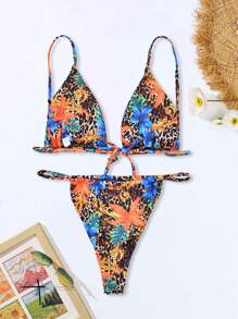 2025 New Fashion Sexy Reversible Strap High-Waisted Bikini Swimwear For Women