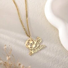 Customized Soccer Ball Name Necklace|Minimalist Necklace With Soccer Charm|Personalized Soccer Team Gifts For Boys And Girls|Sport Jewelry - Multicolor - View 13