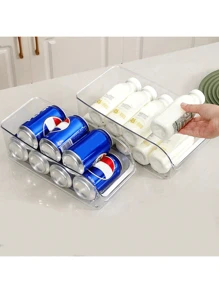 2pcs/1pc Transparent Food Storage Canister For Kitchen Pantry, Refrigerator And Freezer Organization, Hold Food And Soup Containers - Clear - View 16
