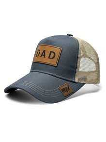 1pc DAD Letter Pattern On Label, Showing Love & Family, Fashionable Outdoor Baseball Net Cap, Suitable For Showing Love & Personalized - DAD Baseball Cap - View 3