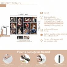 1pc Customize Your Family Photo, Print Custom Photos On Canvas, Personalized Couples Photo Wall Art - Personalized Custom Posters, Upload Your Family Photos, Cozy Family Photos, Couples And Pets Memories Photo Prints, Birthday Gift Art Photos - Multicolor - View 18