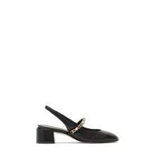 Stuart Weitzman Pearl Chain Slingback Strap | Fall Fashion | Women Pumps - Black - View 3